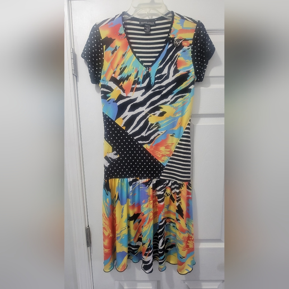 Frank Lyman Design. Colorful Patterned Women's Dress